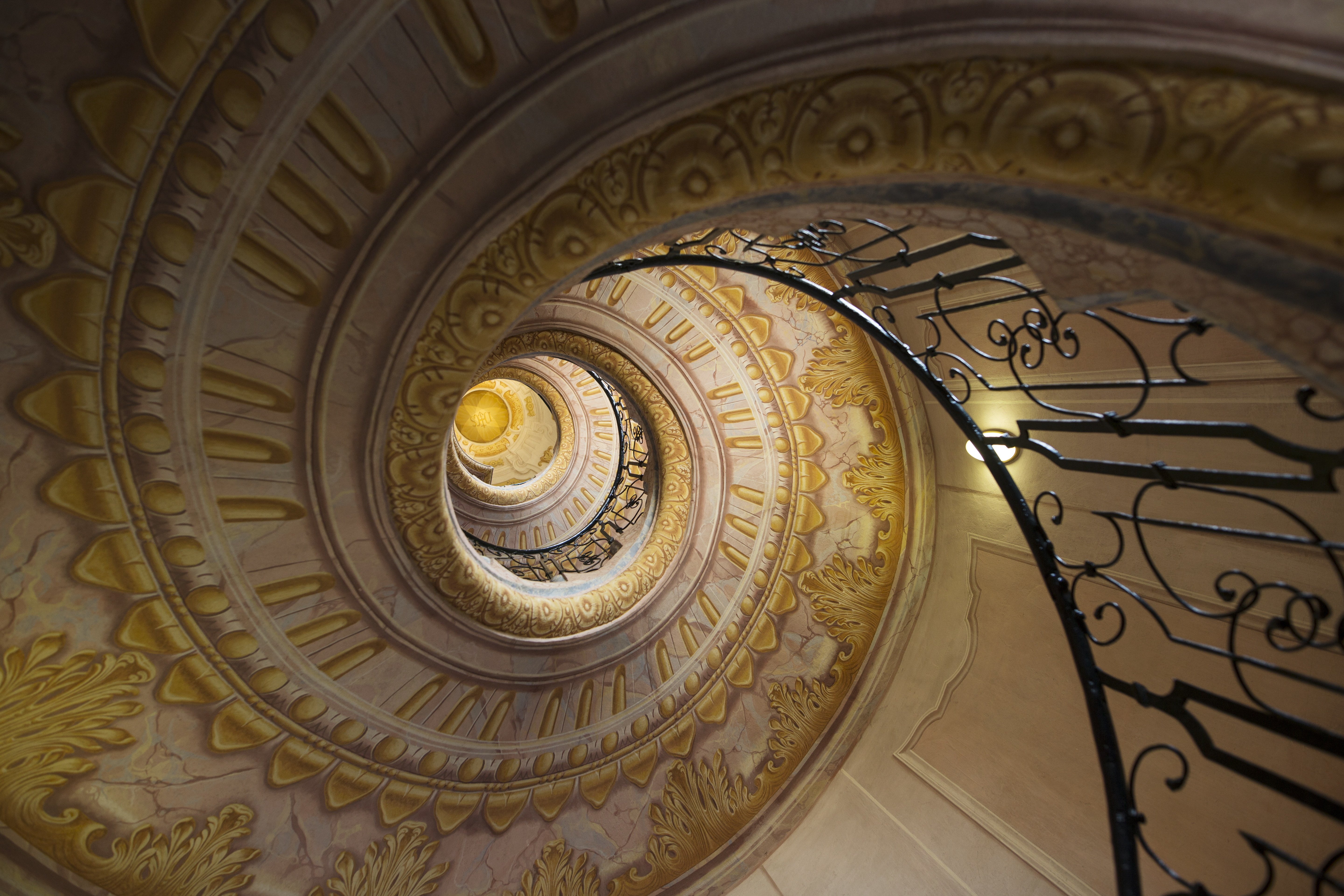 spiral staircase melk austria abbey europe architecture fine art