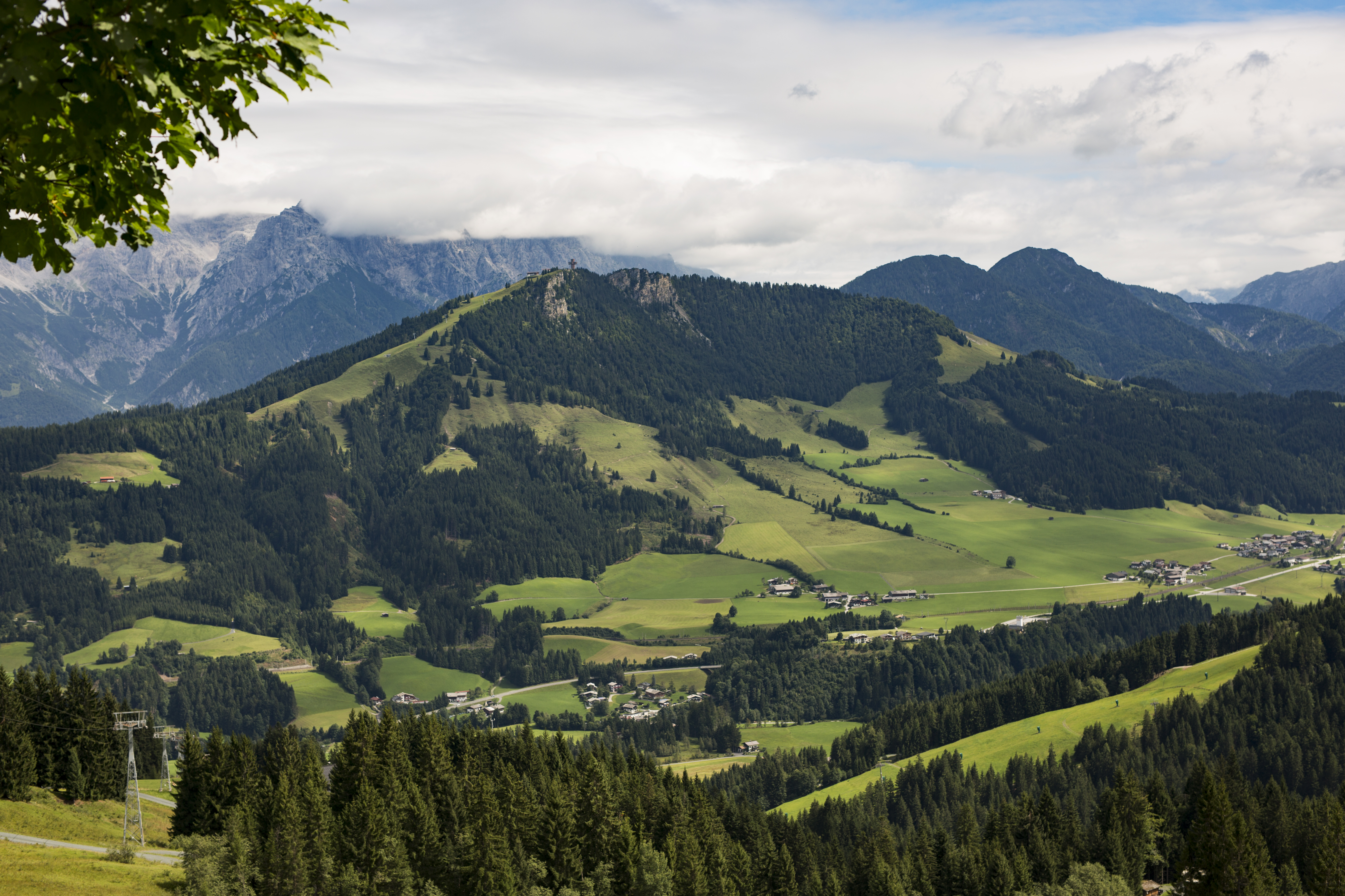 view of the austrian alps mountains valley tyrolean landscape