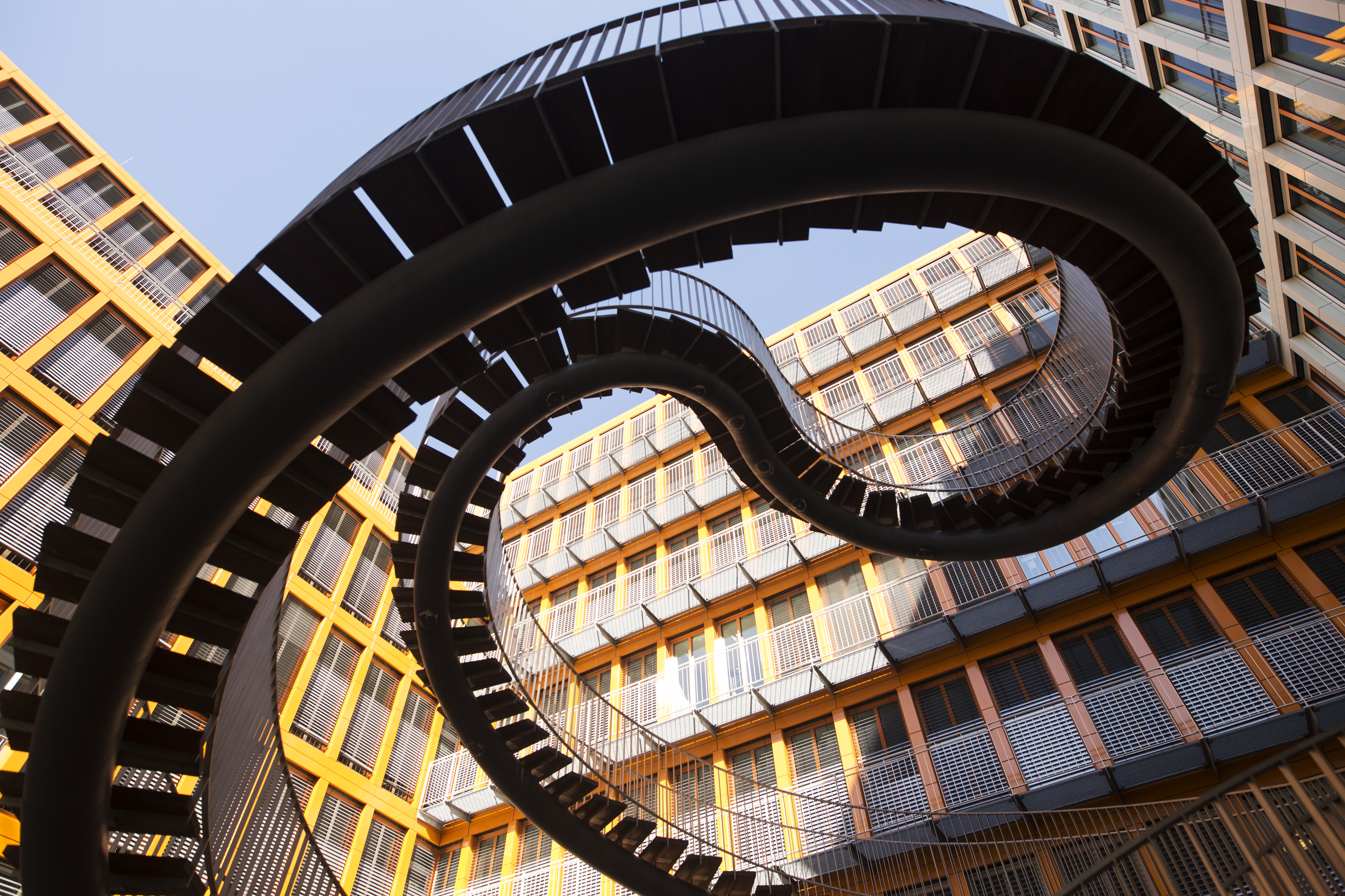 munich germany impossible endless staircase art architecture photograph curve stairs