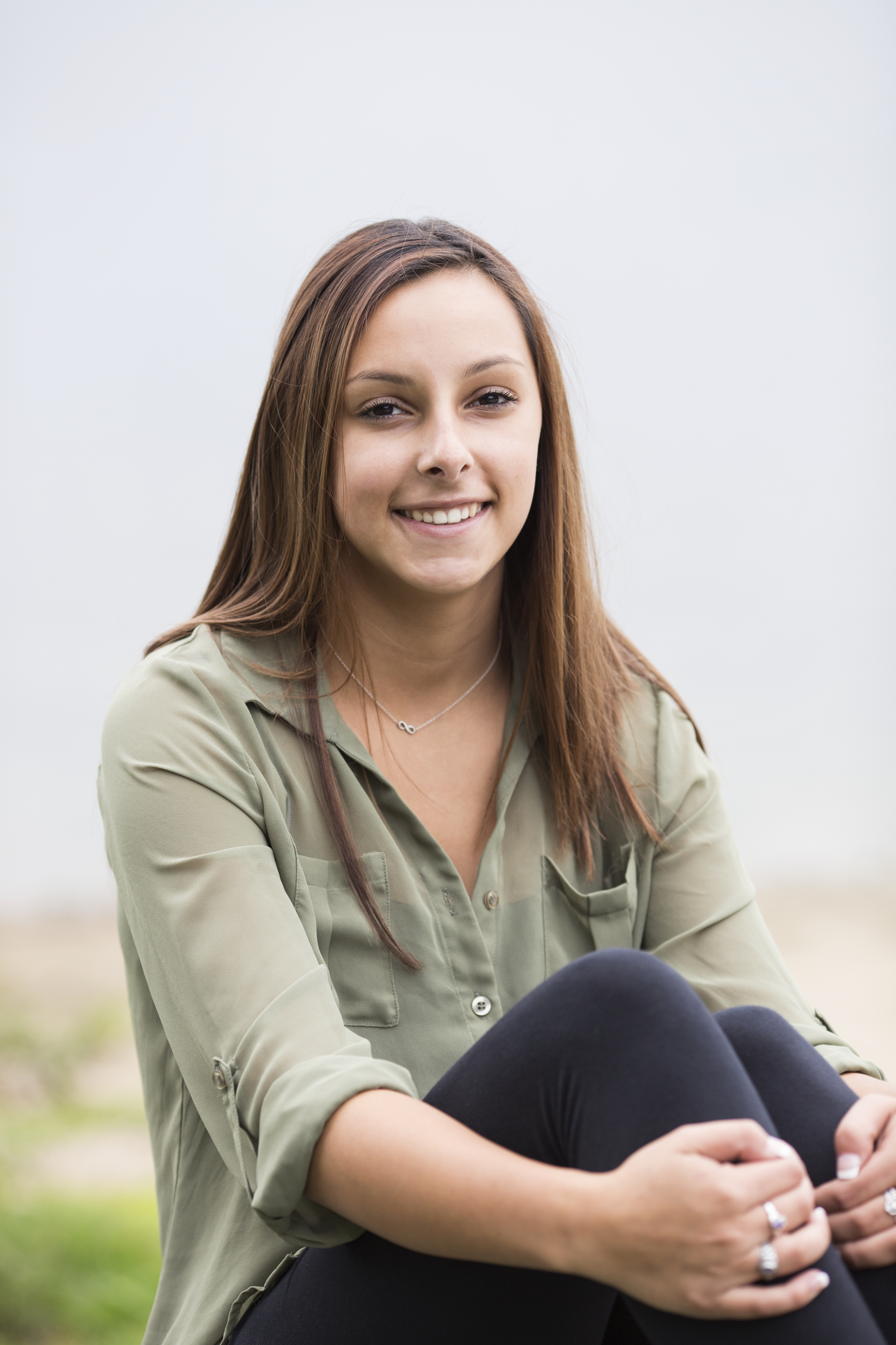 senior girl fall beach headshot portrait